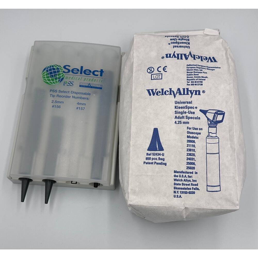 Welch Allyn 52434-U KleenSpec 4.25mm Disposable Ear Specula for Otoscope 850 Pcs